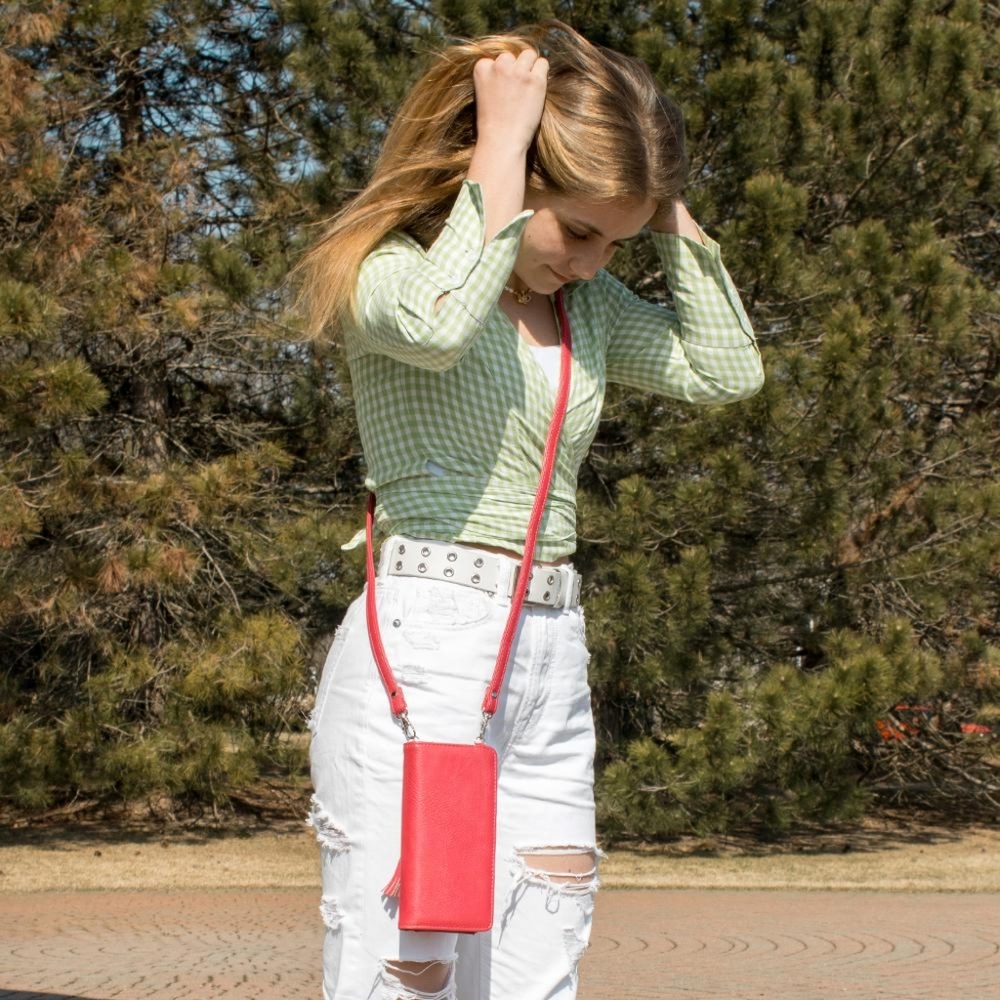K Carroll crossbody RFID wallet